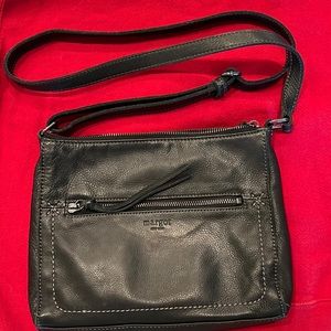 Black leather purse